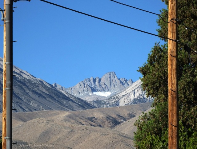 View of the Palisades and Palisade Glacier, from downtown Big Pine