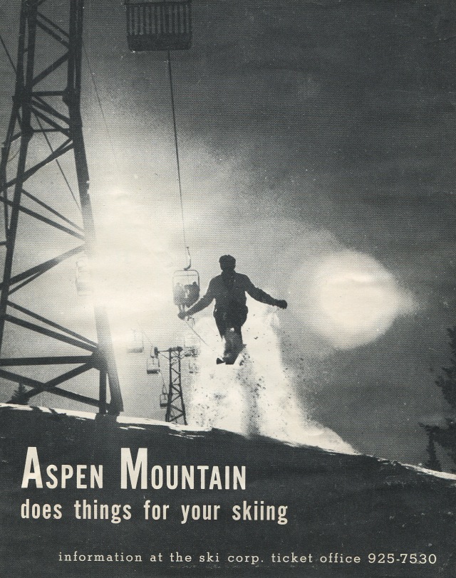 Me, jumping on the Ridge of Bell, Aspen Mountain, 1965